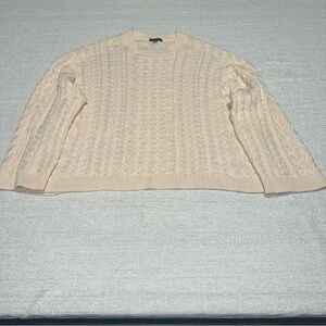 J.Crew Cream Cable Knit SweaterSz XXL P2P 25” L 24”